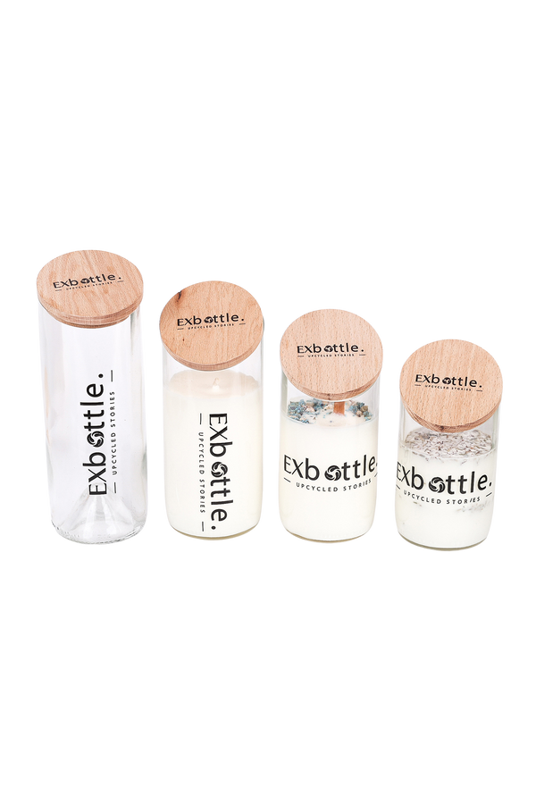 Exbottle Eğimli Kesim Geri Dönüştürülmüş Dörtlü Set