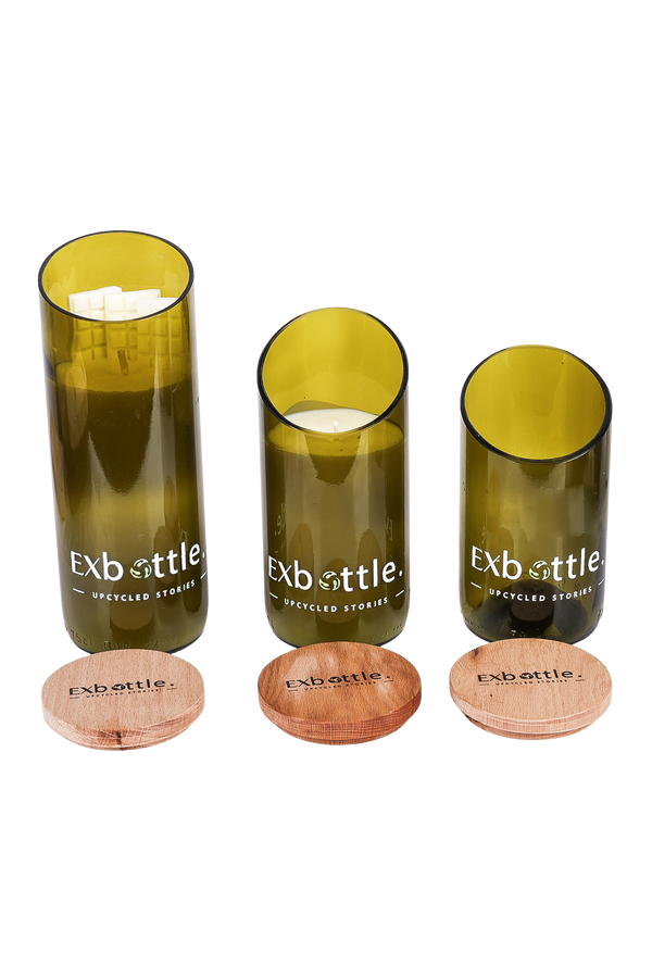 Exbottle Eğimli Kesim Geri Dönüştürülmüş Üçlü Set