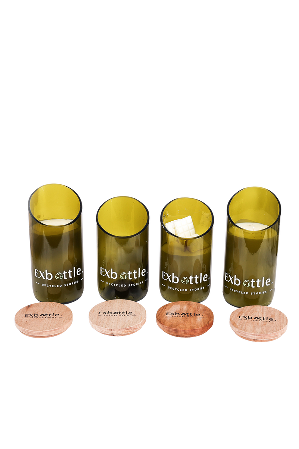 Exbottle Eğimli Kesim Geri Dönüştürülmüş Dörtlü Set