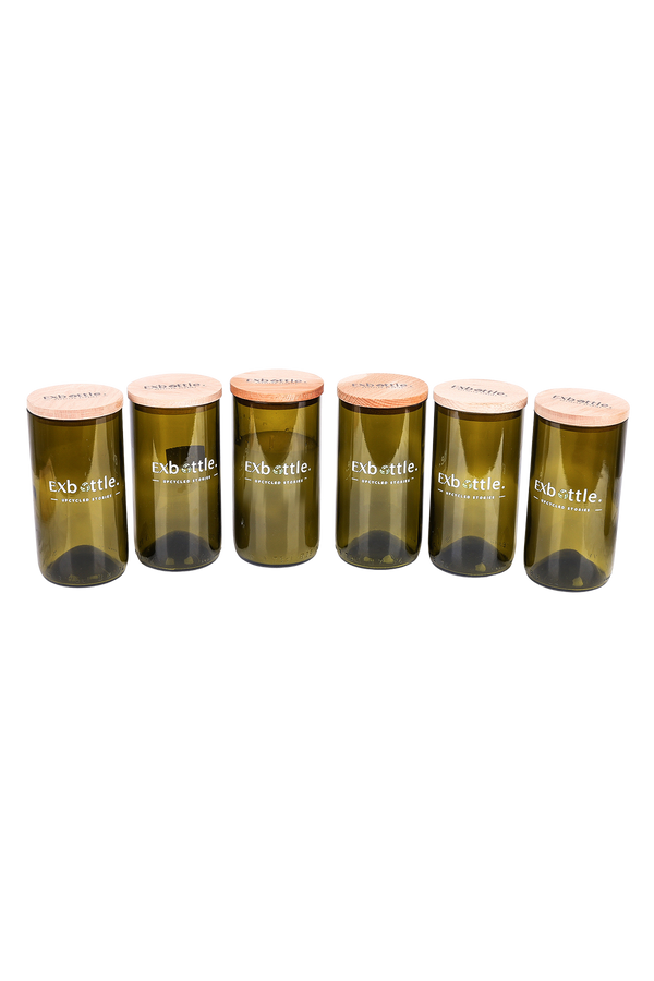 Exbottle Düz Kesim Geri Dönüştürülmüş Altılı Set